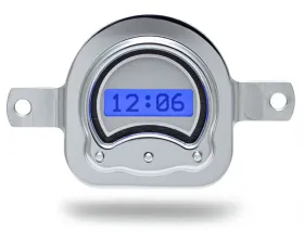 Dakota Digital VLK-51F-S-B Blue Display Silver Alloy Face Digital Clock for 1951 Ford Car