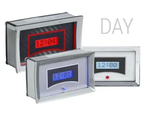 Dakota Digital VLK-57C-S-B Blue Display Silver Alloy Digital Clock for 1957 Chevrolet Car