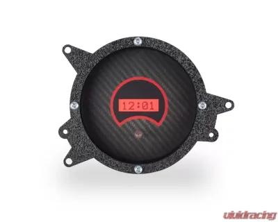 Dakota Digital Red Display Carbon Fiber Style Digital Clock for 1969-1970 Ford Mustang - VLK-69F-MUS-C-R
