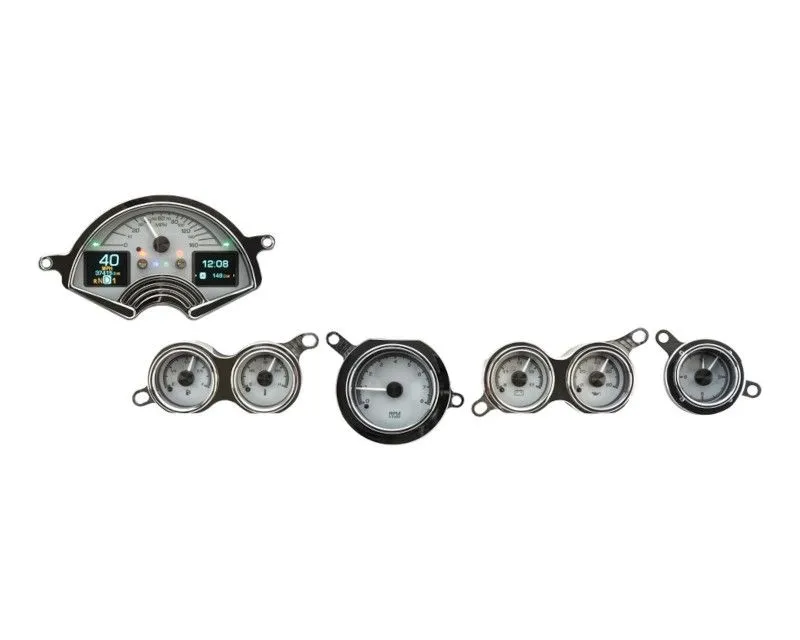 digirit53T、52T、51T、50T Dakota Digital HDX Instruments Silver Chevrolet Corvette