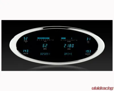 Dakota Digital MFD3-1012-C-T 6 Gauge Ion Chrome Metric Custom Build System - MFD3-1012-C-T