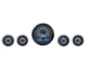 Dakota Digital 5 Gauge Round Carbon Fiber MHX System Metric Custom Build MHX-1015-C-B