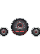 Dakota Digital 5 Gauge Round Carbon Fiber MHX System Metric Custom Build for 1995-2004 Ford Mustang                                     - MHX-1015-C-R - Image 2