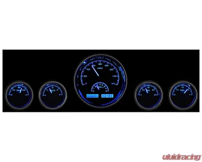 Dakota Digital 5 Gauge Round Black Alloy MHX System Metric Custom Build MHX-1015-K-B - MHX-1015-K-B