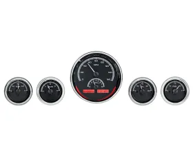 Dakota Digital 5 Gauge Round Black Alloy MHX System Metric Custom Build MHX-1015-K-R