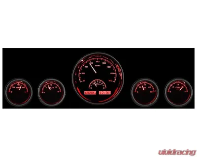 Dakota Digital 5 Gauge Round Black Alloy MHX System Metric Custom Build MHX-1015-K-R - MHX-1015-K-R