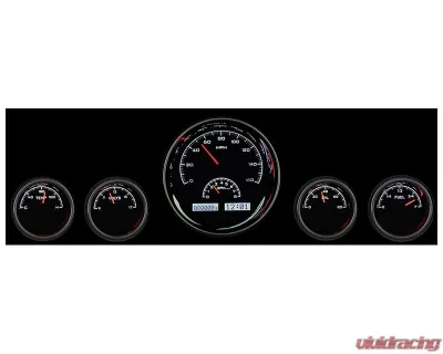 Dakota Digital 5 Gauge Round Black Alloy MHX System Metric Custom Build MHX-1015-K-W - MHX-1015-K-W