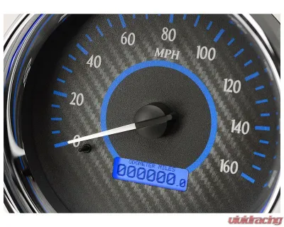 Dakota Digital 5.4" Triple Round Carbon Fiber MHX System for Metric Custom Build MHX-1020-C-B - MHX-1020-C-B