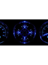 Dakota Digital 5.4" Triple Round Carbon Fiber MHX System for Metric Custom Build MHX-1020-C-B                                     - MHX-1020-C-B - Image 3