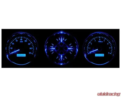 Dakota Digital 5.4" Triple Round Carbon Fiber MHX System for Metric Custom Build MHX-1020-C-B - MHX-1020-C-B