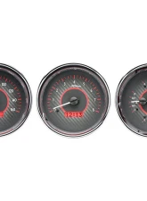 Dakota Digital 5.4" Triple Round Carbon Fiber MHX System for Custom Metric Builds                                     - MHX-1020-C-R - Image 3