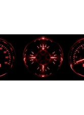 Dakota Digital 5.4" Triple Round Carbon Fiber MHX System for Custom Metric Builds                                     - MHX-1020-C-R - Image 2