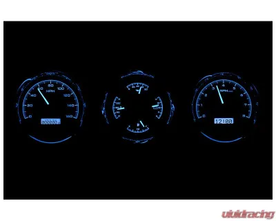 Dakota Digital 5.4" Triple Round Black Alloy MHX System for Custom Metric Build MHX-1020-K-B - MHX-1020-K-B