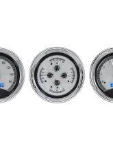 Dakota Digital 5.4" Triple Round Silver Alloy MHX System for Custom Metric Builds                                     - MHX-1020-S-B - Image 2