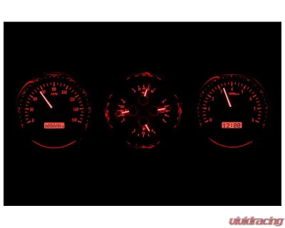 Dakota Digital 5.4" Triple Round Silver Alloy MHX System for Custom Builds MHX-1020-S-R - MHX-1020-S-R