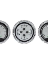 Dakota Digital 5.4" Triple Round Silver Alloy MHX System for Metric Custom Build                                     - MHX-1020-S-W - Image 4