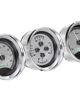 Dakota Digital 5.4" Triple Round Silver Alloy MHX System for Metric Custom Build                                     - MHX-1020-S-W - Image 2