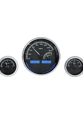 Dakota Digital MHX-1022-K-B 5-Piece Round Black Alloy Metric Gauge System 5.5"/3"                                     - MHX-1022-K-B - Image 3