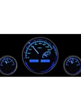 Dakota Digital MHX-1022-K-B 5-Piece Round Black Alloy Metric Gauge System 5.5"/3"                                     - MHX-1022-K-B - Image 2