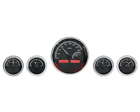 Dakota Digital MHX-1022-K-R 5-Piece Round Black Alloy 5-1/2