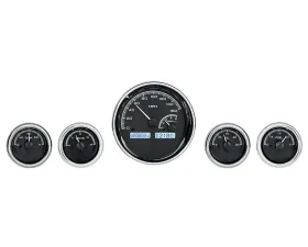 Dakota Digital MHX-1022-K-W 5-Piece Round Black Alloy 5-1/2