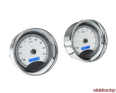 Dakota Digital 5.4"/2.3" 6-Piece Round Silver Alloy MHX System Metric Custom Build MHX-1024-S-B - MHX-1024-S-B