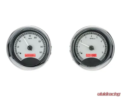 Dakota Digital 6-Piece Round Silver Alloy MHX System 5.4"/2.3" Metric Custom Build MHX-1024-S-R - MHX-1024-S-R