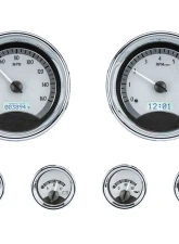 Dakota Digital 5.4"/2.3" 6-Piece Round Silver Alloy MHX System Metric Custom Build                                     - MHX-1024-S-W - Image 2