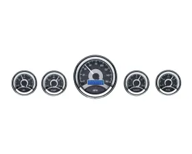 Dakota Digital MHX-1050-K-B 5-Piece Round Black Alloy Metric Custom Build System