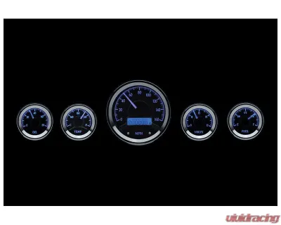 Dakota Digital MHX-1050-K-B 5-Piece Round Black Alloy Metric Custom Build System - MHX-1050-K-B