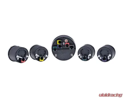 Dakota Digital MHX-1050-K-B 5-Piece Round Black Alloy Metric Custom Build System - MHX-1050-K-B