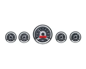 Dakota Digital 5-Piece Round Black Alloy MHX System Metric Custom Build MHX-1050-K-R