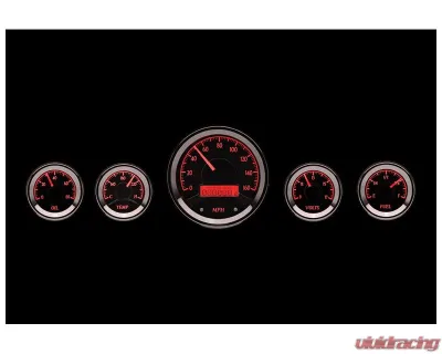 Dakota Digital 5-Piece Round Black Alloy MHX System Metric Custom Build MHX-1050-K-R - MHX-1050-K-R