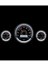 Dakota Digital MHX-1050-K-W 5-Piece Round Black Alloy Metric Custom Build System                                     - MHX-1050-K-W - Image 2