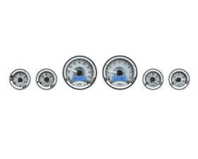 Dakota Digital MHX-1060-S-B 6-Piece Round Silver Alloy Metric Custom Build System