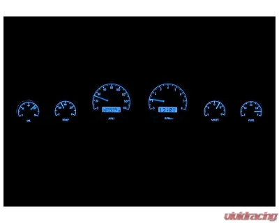 Dakota Digital MHX-1060-S-B 6-Piece Round Silver Alloy Metric Custom Build System - MHX-1060-S-B