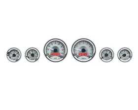 Dakota Digital MHX-1060-S-R 6-Piece Round Silver Alloy Metric Custom Build System