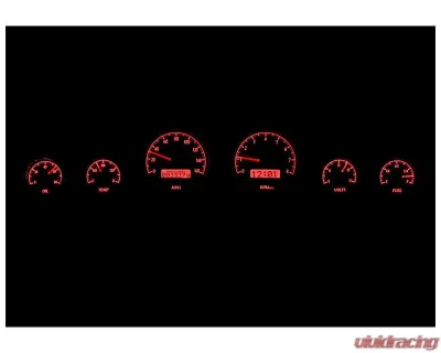 Dakota Digital MHX-1060-S-R 6-Piece Round Silver Alloy Metric Custom Build System - MHX-1060-S-R