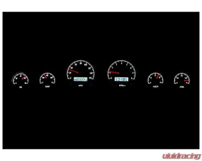 Dakota Digital 6-Piece Round Silver Alloy MHX System for Custom Metric Builds - MHX-1060-S-W