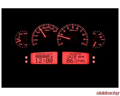 Dakota Digital MHX-1100-S-R Race Inspired Silver Alloy Metric Custom Build System - MHX-1100-S-R