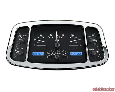 Dakota Digital MHX-33F-K-B Black Alloy Metric Custom Build System 11.665"x5.785" - MHX-33F-K-B