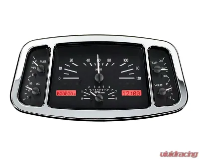 Dakota Digital MHX-33F-K-R Black Alloy Metric Custom Build 11.665"x5.785" System - MHX-33F-K-R