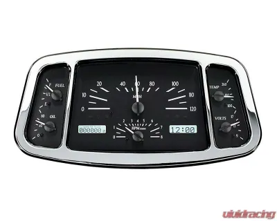 Dakota Digital MHX-33F-K-W Black Alloy 11.665"x5.785" Metric Custom Build System - MHX-33F-K-W