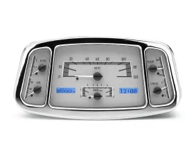 Dakota Digital MHX-33F-S-B Silver Alloy Metric Custom Build 11.665