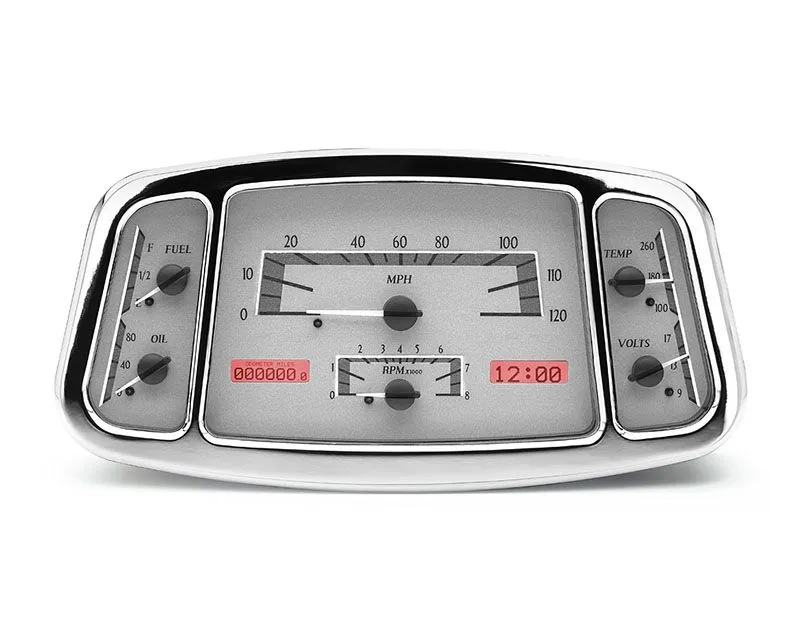 Dakota Digital 11.665"x5.785" Silver Alloy MHX System Metric Custom Build - MHX-33F-S-R