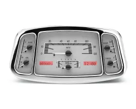 Dakota Digital MHX-33F-S-R Silver Alloy Metric Custom Build 11.665