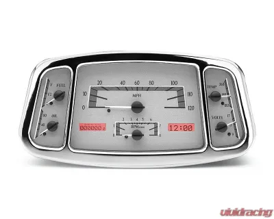 Dakota Digital MHX-33F-S-R Silver Alloy Metric Custom Build 11.665"x5.785" - MHX-33F-S-R