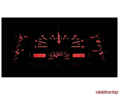 Dakota Digital MHX-33F-S-R Silver Alloy Metric Custom Build 11.665"x5.785" - MHX-33F-S-R