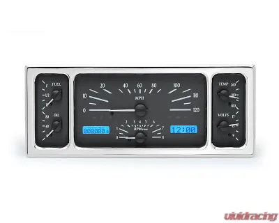 Dakota Digital MHX-35F-K-B 11.38"x4.63" Black Alloy Metric Custom Build System - MHX-35F-K-B