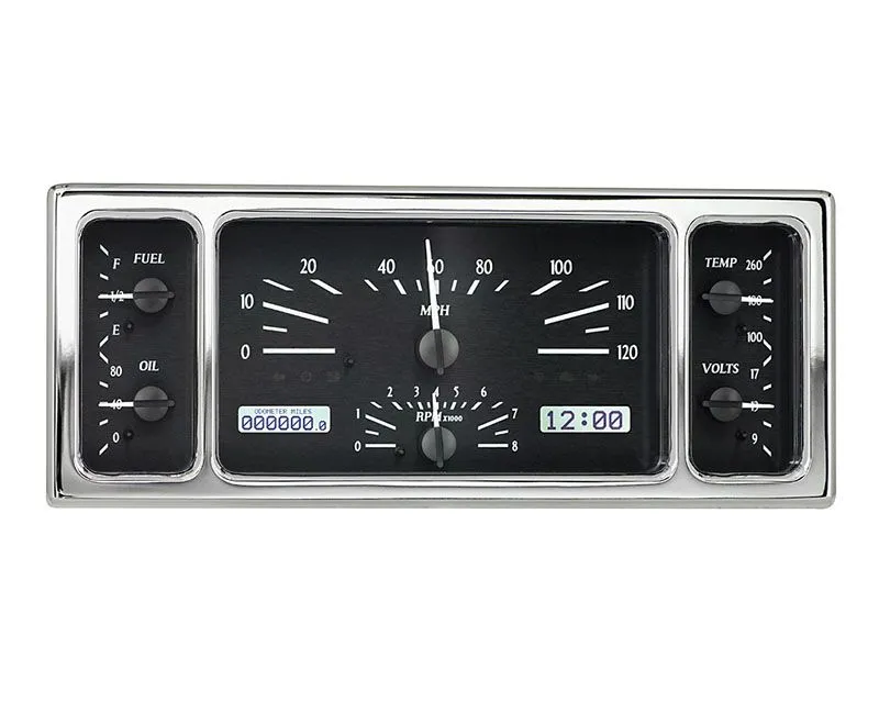 Dakota Digital 11.38"x4.63" Black Alloy MHX System Metric Custom Build - MHX-35F-K-W